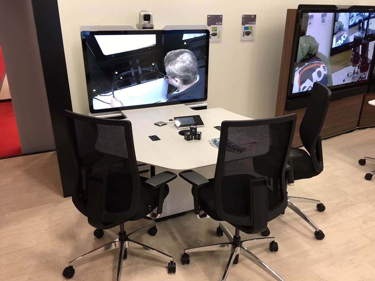 TecInteractive's tweet photo. Love this @AshtonBentley1 #HuddleTable combined with @StarLeafCo #videoconferencing: #ISE2017 #perfectmatch https://t.co/pIWdO8x6x7