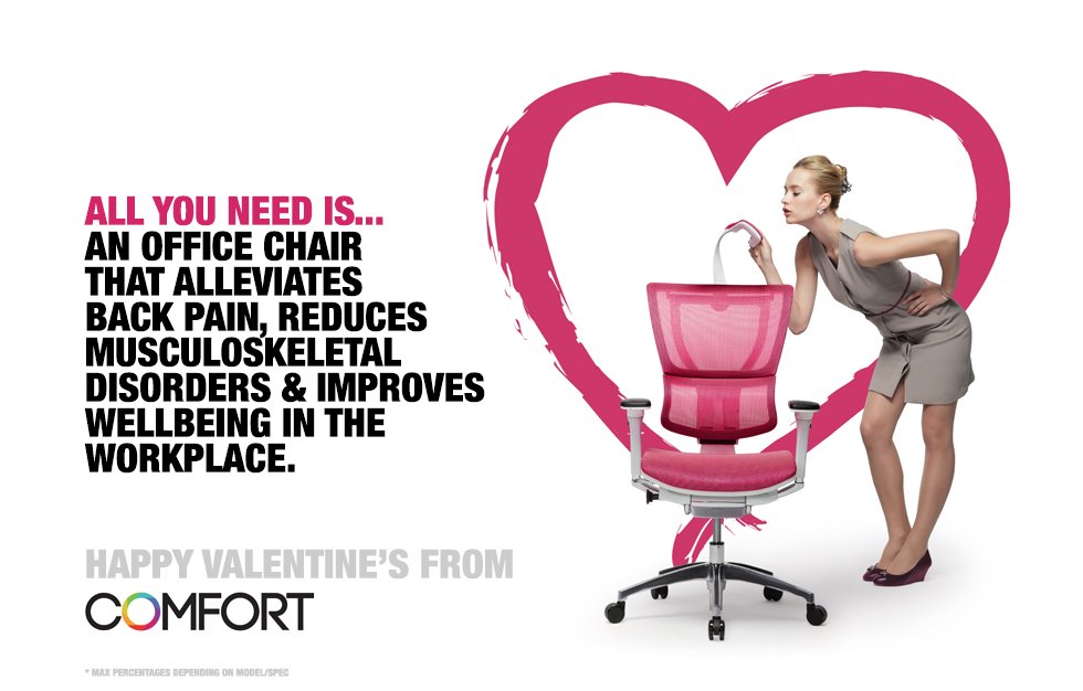 <3 from us.
#valentinesday #LoveComfort #OfficeDesign #OfficeChair
