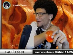 DeMarcoDash's tweet photo. That Time @AttackOfTheAfro was eating  a #BaconApple #BDayMemories 😂 https://t.co/BtXgxIslkp