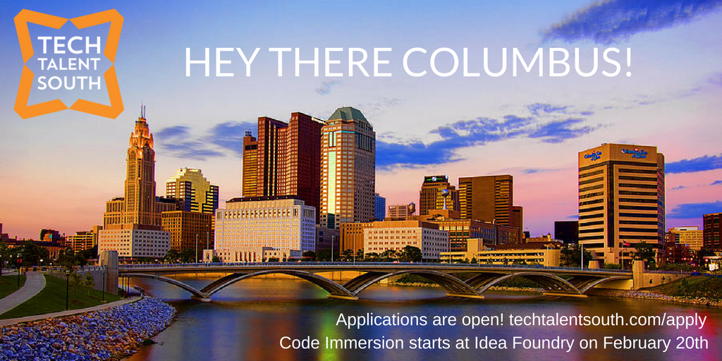 TweetTechTalent's tweet image. Did you hear that we are launching #CodeImmersion at @ColumbusIF! Who is joining us in #Ohio? #DoSomethingBIG buff.ly/2kNOqus