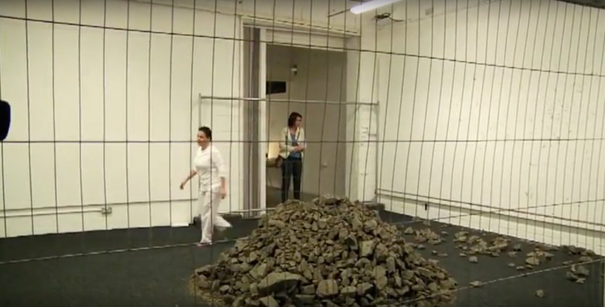 artsadm's tweet photo. #TBT Sinéad O’Donnell's CAUTION explores 'invisible disabilities' at @goldenthreadg, 2011 > https://t.co/Cccs4MYFqT #artsadminarchive https://t.co/y1RON3Bxzi