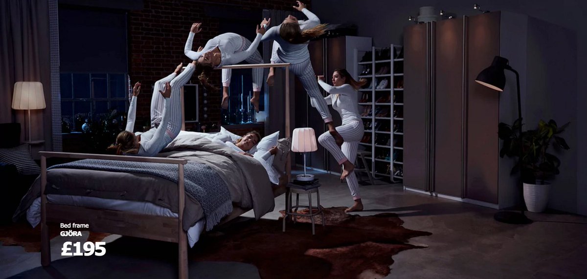 How would you get into bed? High jump obviously