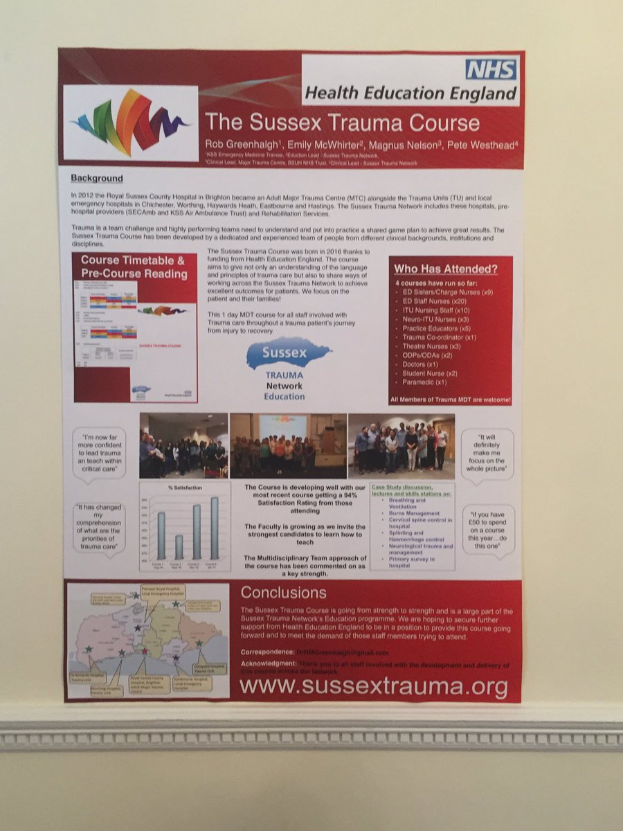 GreenhalghRob's tweet photo. Sussex Trauma Course on show at #SECEM17 @sussextrauma @101dnarg @petewesthead @McWhirterEmily https://t.co/EpylfPmbY5