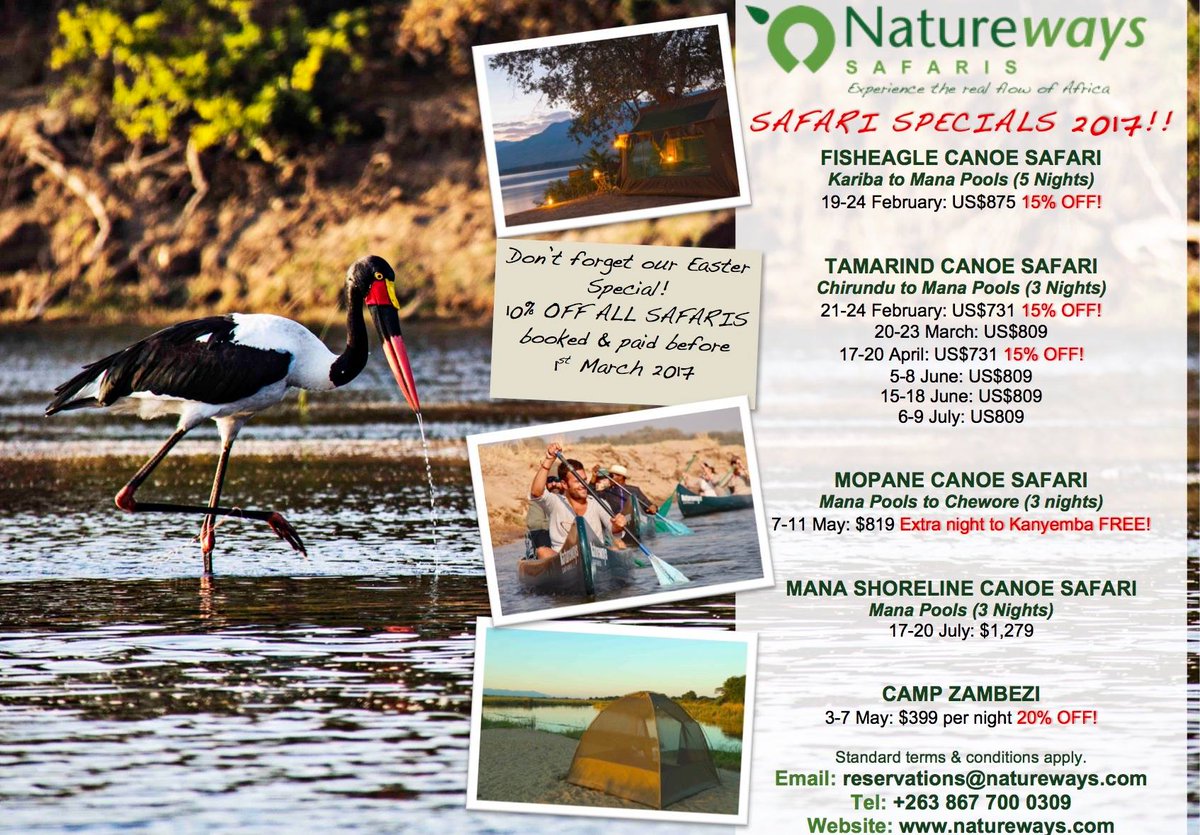 More remarkable 2017 value: <a href="/NaturewaysSaf/">Natureways Safaris</a> #walkingsafaris in #manapools #zimbabwe