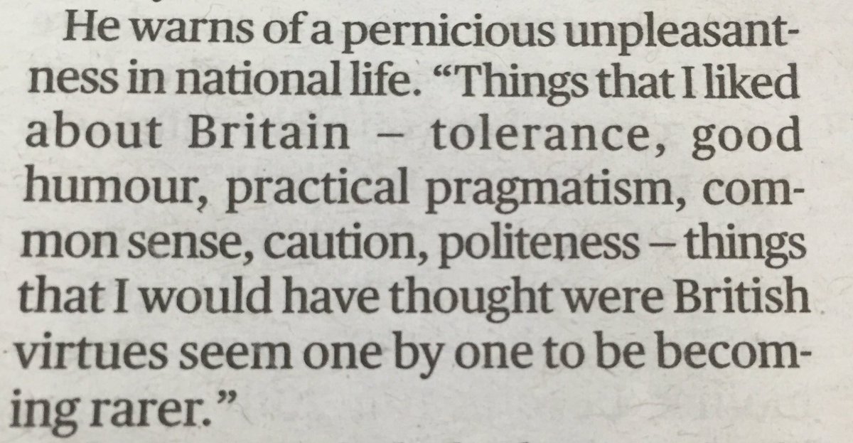 JohnSlinger's tweet photo. Good i-v @Robert___Harris @standardnews esp "pernicious unpleasantness in nat. life". Mentions "practical pragmatism". We tried w/ @PragRad https://t.co/vSZeJqEBlu