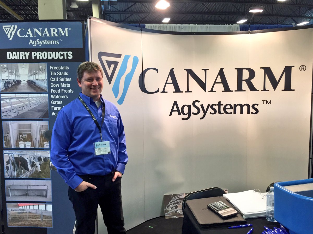 CanarmAgSystems's tweet photo. Last day to come visit Chris Roelofsen &amp; the @CanarmAgSystems team at #LdnDairyCongress @WFDistrict_Ag
Talk to Chris for #AgLighting needs! https://t.co/aTXQPQrRxr