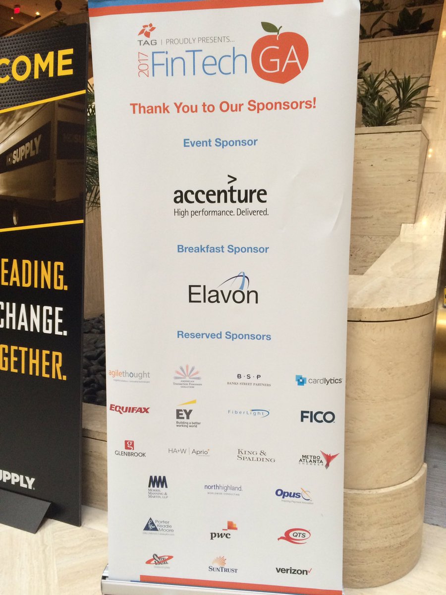 FinTech (@tagfintech) on Twitter photo Thanks to all #FinTechGA2017 sponsors! Thanks to all #FinTechGA2017 sponsors!