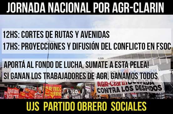 UJSPOSociales's tweet photo. #ReincorporaciónYaEnAGRClarín https://t.co/9hujp6rJI0