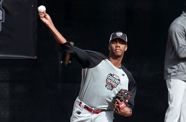 BaseballAmerica's tweet photo. #AskBA: @jjcoop36 compares @HunterGreene17 to recent high school righthanders such as Taillon, Pint and Kolek🔥🔥 https://t.co/h1OftBIW2S https://t.co/xc46FqAdOm