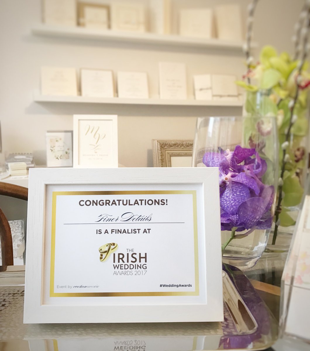 FinerDetails1's tweet photo. Delighted to be a finalist in the Irish #weddingawards 2017 @CreativeOceanic https://t.co/RIVLo4DgHQ