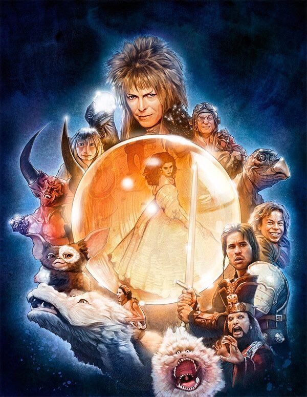 Lindsarno's tweet photo. My childhood in one pic. #80s #80sfantasy #labyrinthfan #timcurry #bowie #darkcrystal #gizmo #legend #willow ππ https://t.co/OITrsNz8ag