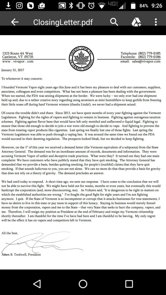 IronCrow_Vape's tweet photo. @realDonaldTrump This is what the state of Vermont is doing to businesses in the #vape industry. Heartbreaking. Please help! We need you! https://t.co/lKtkWLWsWn