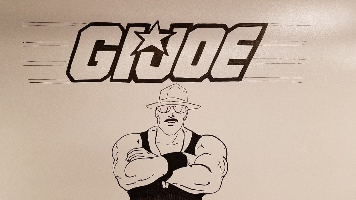 mjmanos's tweet photo. Normally our walls are full of network, platform,&amp;system archd rawings.Apparently it's 80s cartoon week @FirstData Tech offices in ATL https://t.co/UiR8A4SaMx