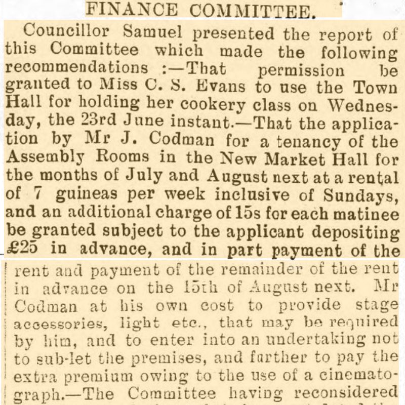 WelshCinemaProj's tweet photo. Before #ArthurCheetham opened the Aber Palladium in Sept 1910, #JohnCodman used the building to exhibit films. #WelshCinemaHistory https://t.co/wApktzcPfD