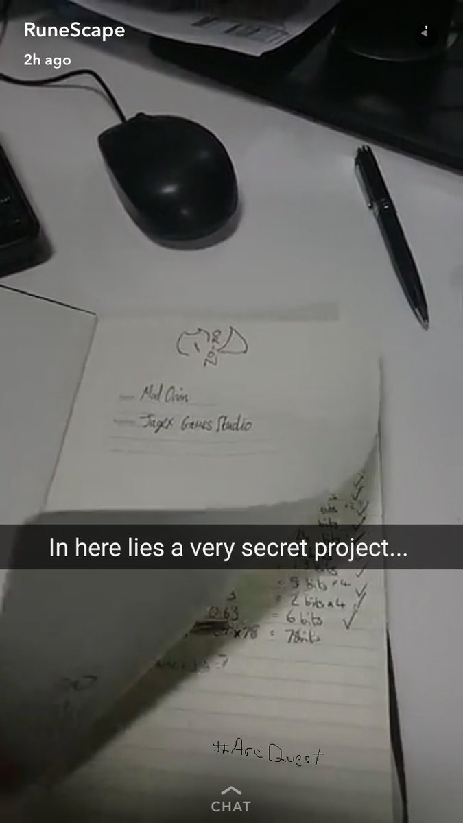 BBielot's tweet photo. @JagexOrion Found this gem in your snaps :) I KNEW #ARCQUEST WAS A THING https://t.co/CuOqXuI5cN