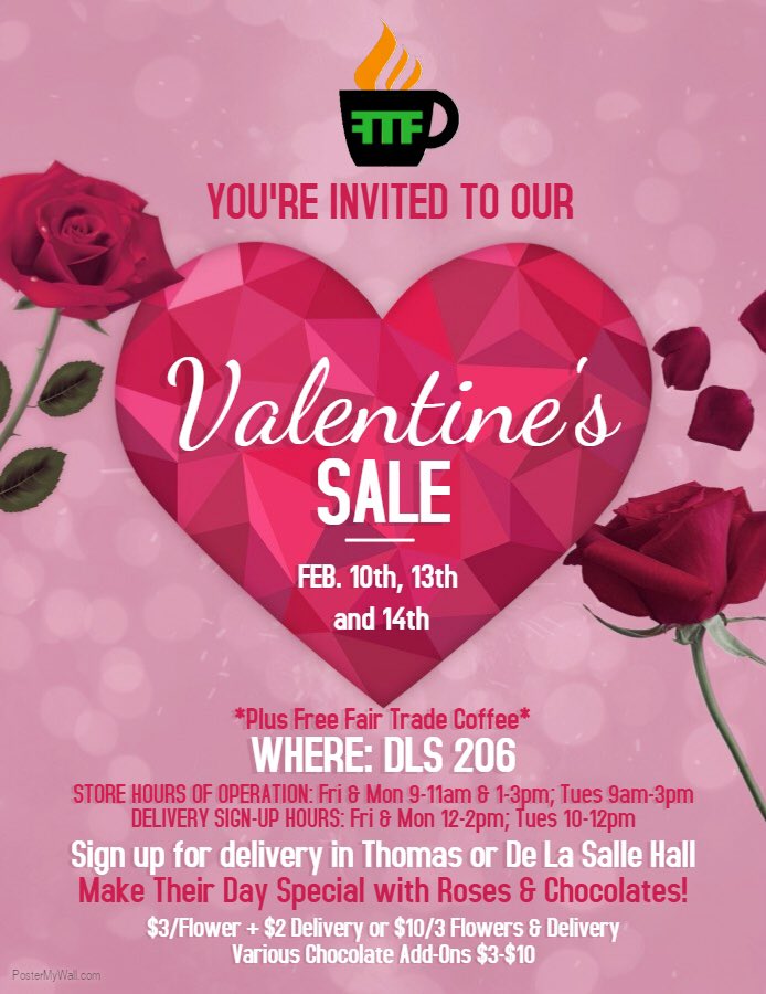 Check out our Valentine's Day Sale starting tomorrow in DLS 206 🌹🍫