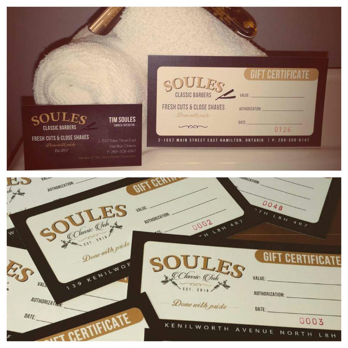 KariSoules's tweet photo. So your Lover how much you love them with a Gift Certificate! @SoulesBarber @soulesink https://t.co/qxZjJPtvFU