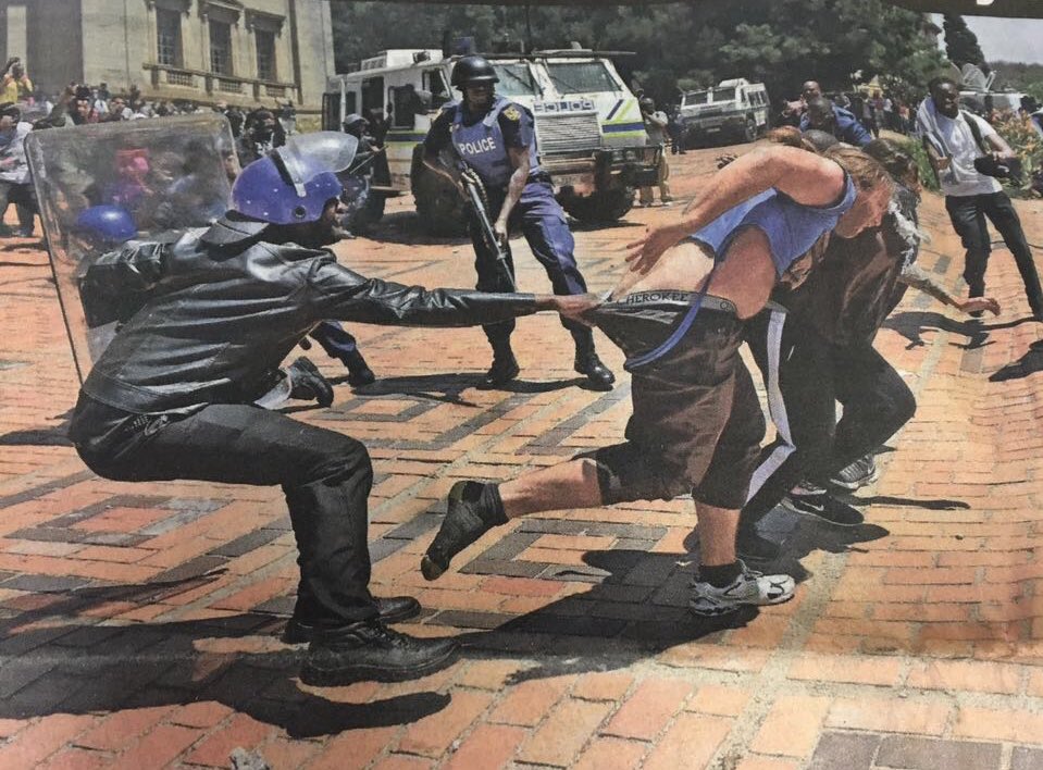 shaeera_k's tweet photo. "Students correctly protested about the cost of universities.  Our caring government responded" President J.G. Zuma https://t.co/ACYyUAhcSD