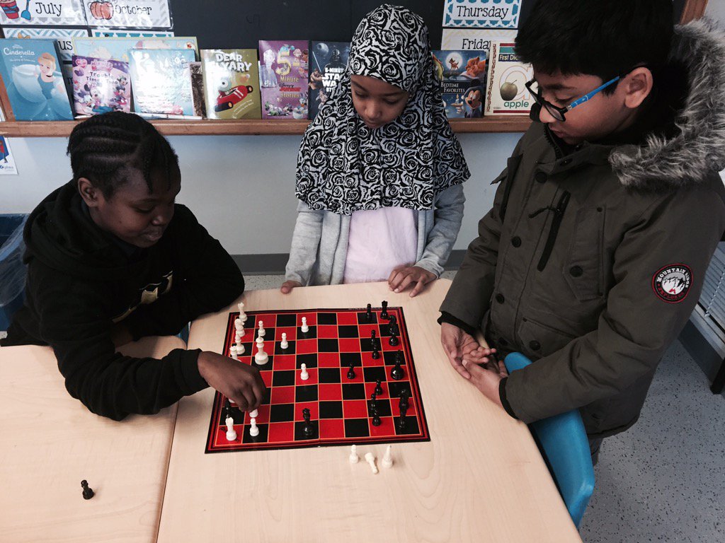 TDSB_Corvette's tweet photo. Chess club is in full swing here at Corvette! #itslogic #Chess #shetookmyrook https://t.co/6DFg0rllBt