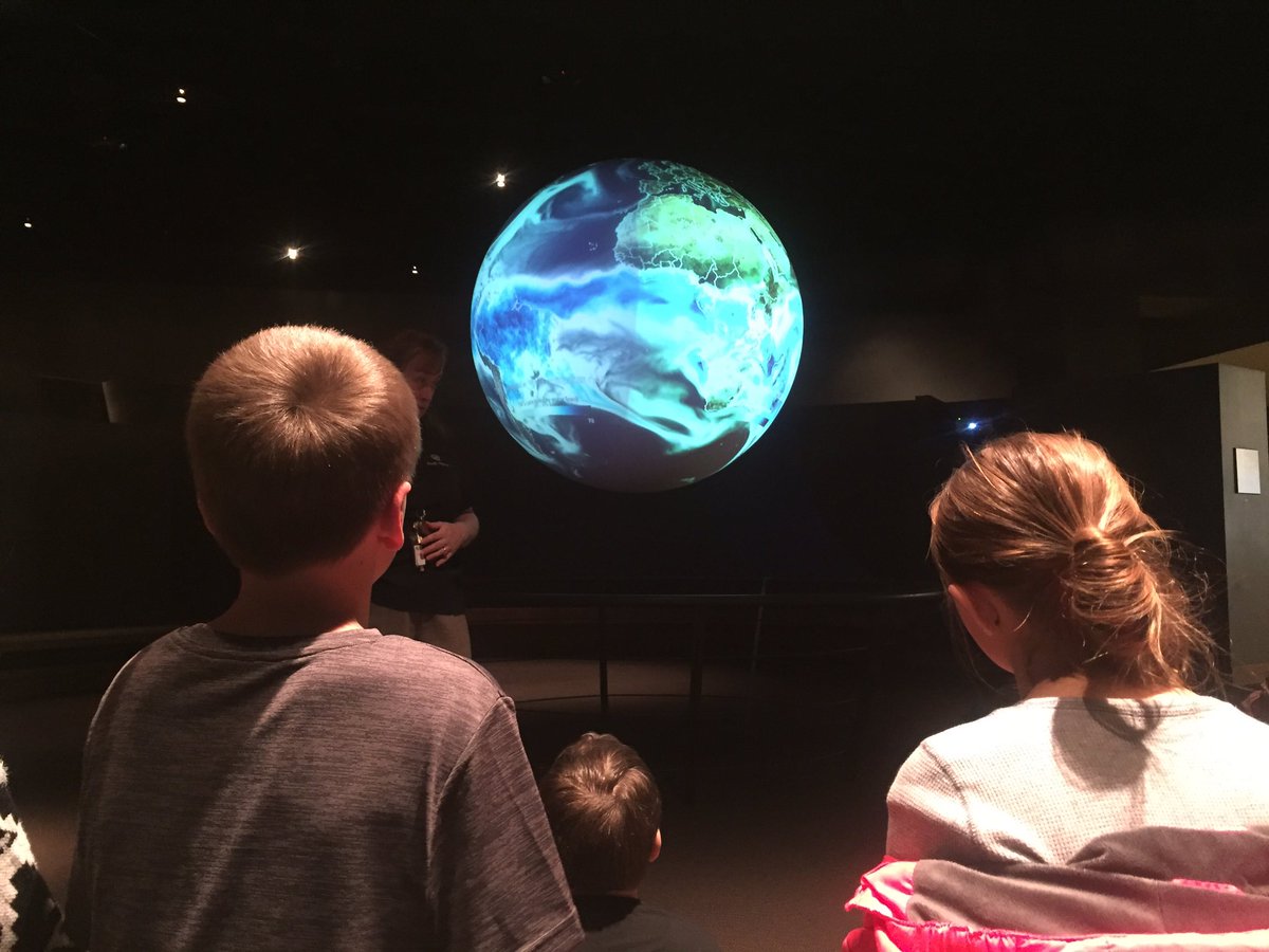 msjaimes's tweet photo. Weather Science on a Sphere at the Wildlife Experience/CU South Denver. #Funky5th #oneflagstone https://t.co/DSOC2vaDSH