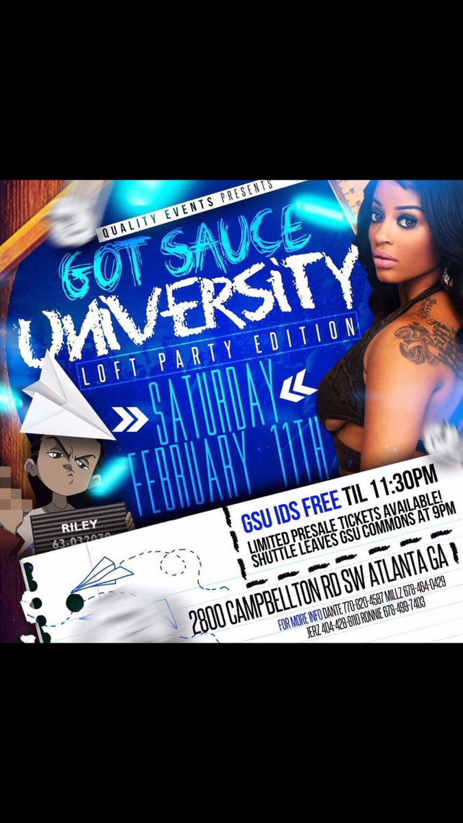 AUC__Connect's tweet photo. Which school has the most sauce❓ Is it #GSU, #AUC, or #CSU 👀👀 We'll find out SATURDAY at #GotSauceUniversity💦💦 💦 .. 470-343-6846 Tickets 📲 https://t.co/K2Kql9QXQq