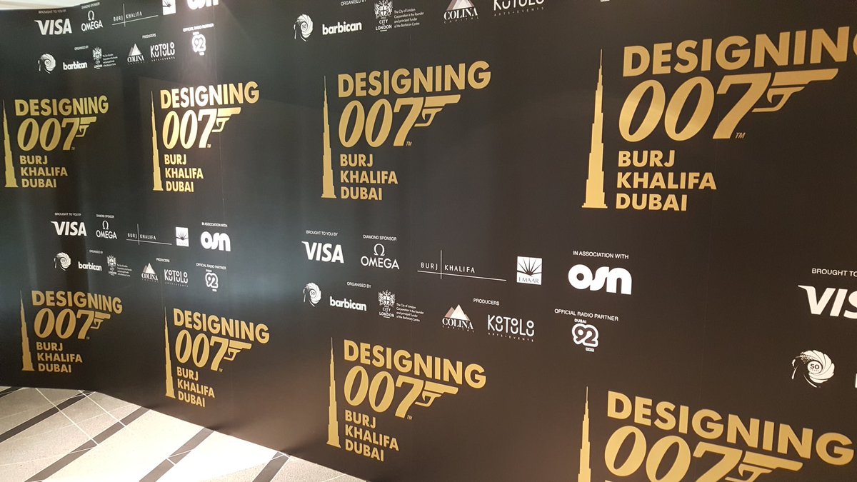 designmakeit's tweet photo. A fun trip out to #designing007 @BurjKhalifa to see the exhibition on #jamesBond movies. #007 #modelling https://t.co/VZOYwqlrEe