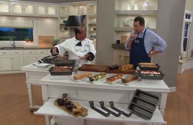 lovecookingco's tweet photo. Chef Tony &amp; @DavidVenableQVC got so creative in the @QVC kitchen with our TriSagna Pan yesterday! Dinner to dessert! https://t.co/RXCy8IW6oD https://t.co/xThJTFOxzU