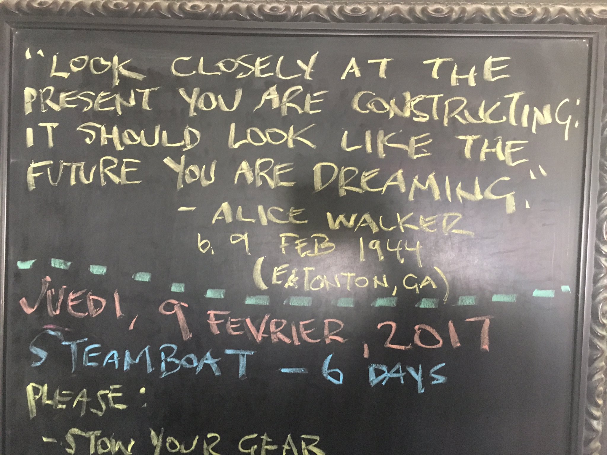 Boys\ Chalkboard. Happy Birthday, Alice Walker.  