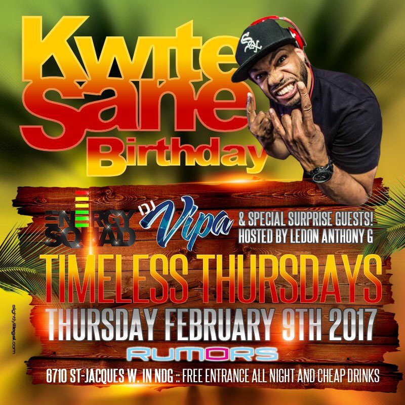 DjBlaster's tweet photo. Check out my fam @DjKwiteSane bday tonite at #RumorsBar. Big up @EnergySquadIntl @DJVipa #yuuuuuuuuuup 🎉🎉🎉🎉 https://t.co/7H3kZgAvUj