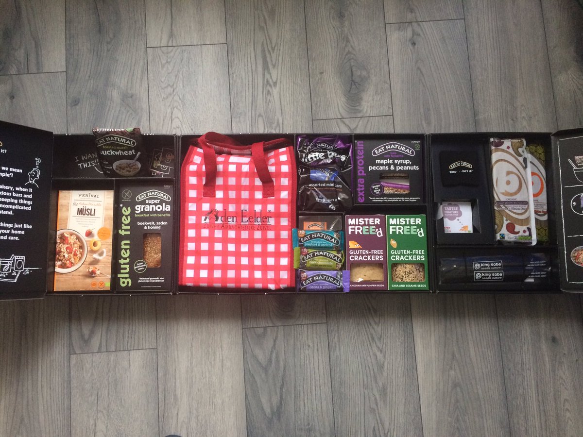 Zo leuk 😀 Een MEGA doos vol lekkere, verantwoorde en glutenvrije producten ontvangen. De eerste Eat Natural reep is al op 🙈 #myglutenfreeday