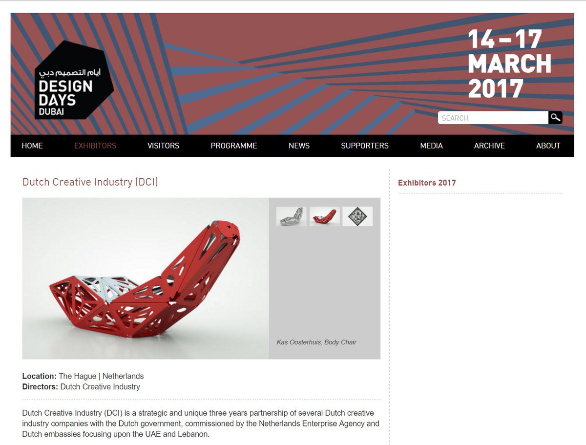 KasOosterhuis's tweet photo. now on @DCI_NL page of ddd17 website https://t.co/1We2XlFK9j from 14-17 March in Dubai #mymondrian and #bodychair @DesignDaysDubai 2017 https://t.co/qXm1B1UwLN