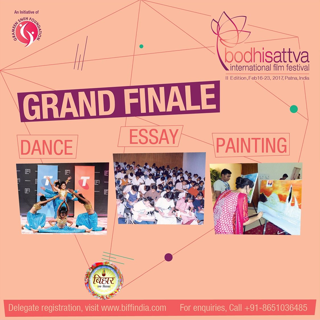 BiffIndia's tweet photo. #BiffIndia There’s so much to experience at BIFF India,including the Grand Finale of Folk Dance,Essay &amp; Painting after statewide selections! https://t.co/KK37HNGSxH