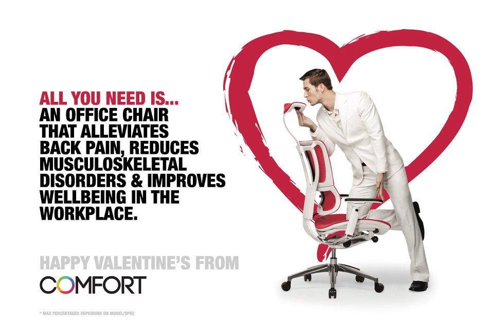 <3 from us.
#valentinesday #LoveComfort #OfficeDesign #OfficeChair