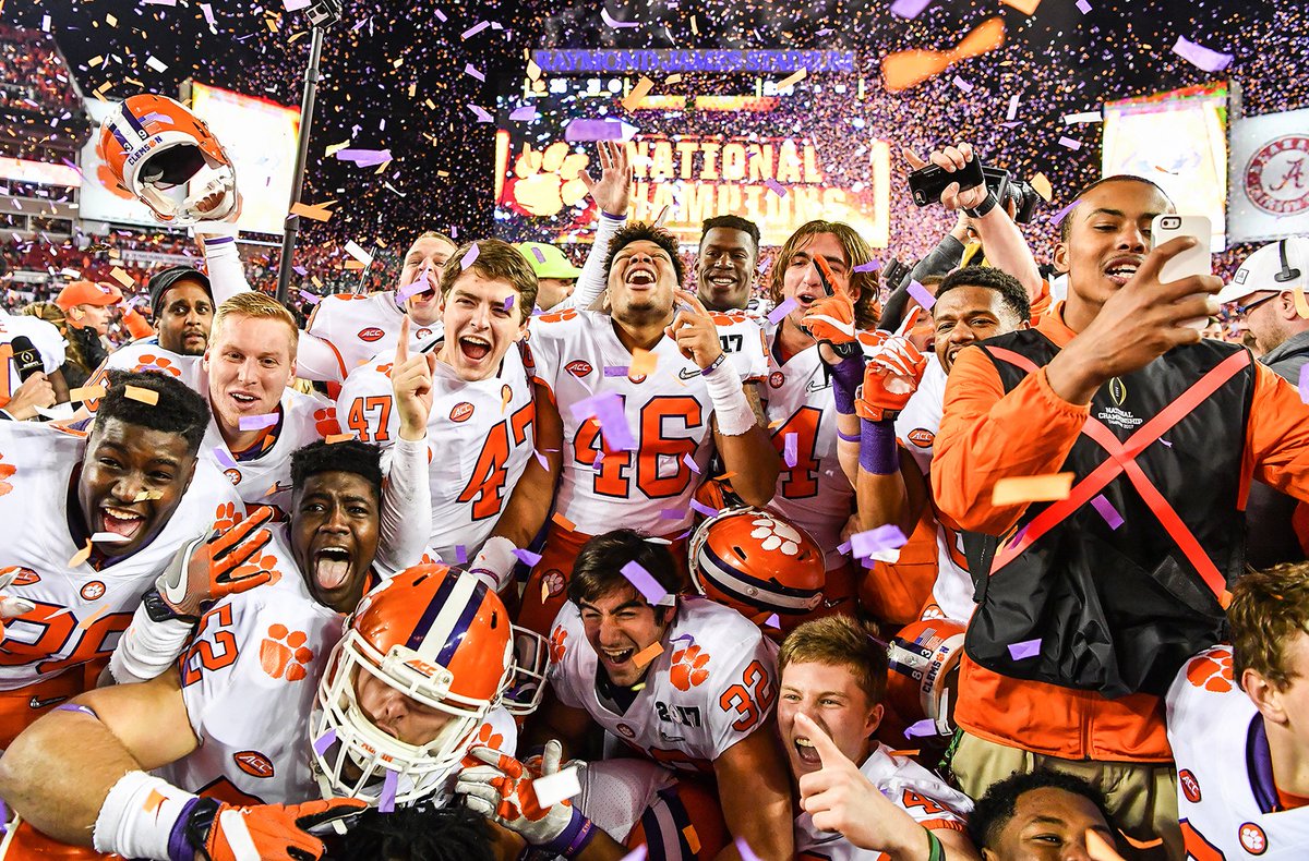 ClemsonFB's tweet photo. #TBT || One month ago today... https://t.co/0DOpUQ8weV
