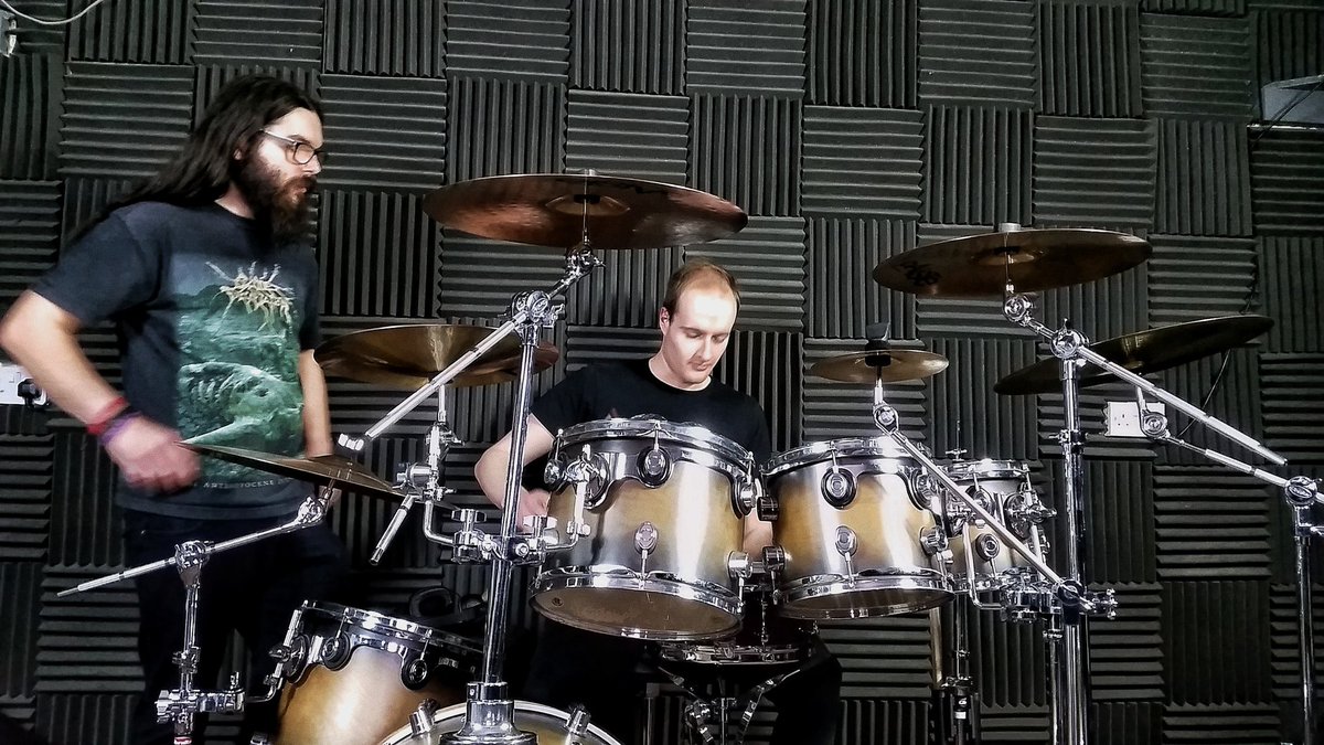 Jordan and Harry inbetween takes #metal #deathmetal