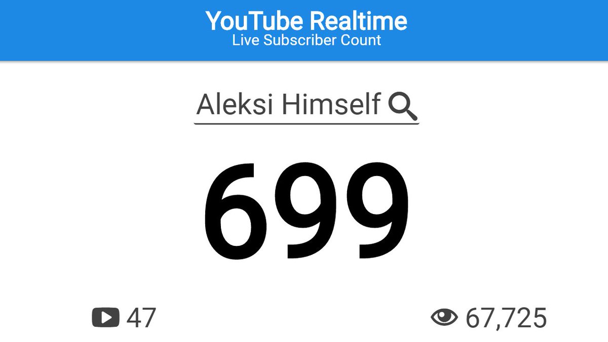 AleksiHimself's tweet photo. Can someone please deliver the final blow? :D #almost700 #youtube #vlogging https://t.co/0BLp3VDo3Y