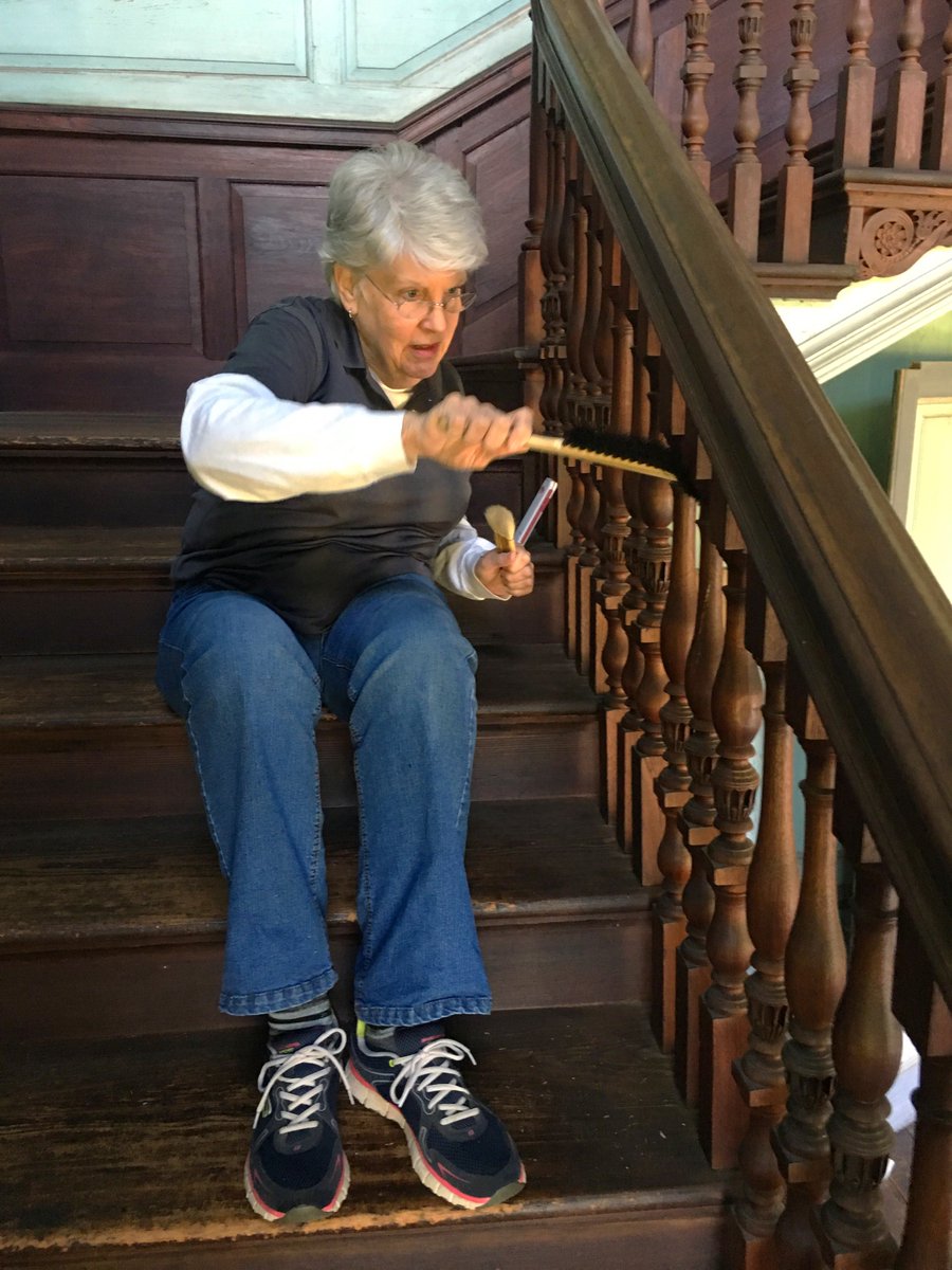 draytonhall's tweet photo. Cleaning a 11,000 sqft house requires all hands-on-deck during closed week. Here are a few #BehindtheScenes shots of #PreservationInProgress https://t.co/mcXGbPZRCK