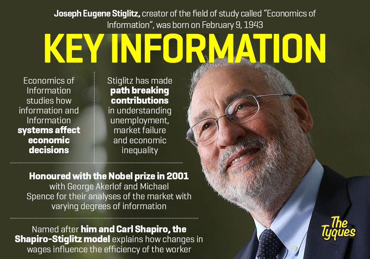 Nobel laureate &amp; a champion for #equality, #JosephStiglitz was born #OnThisDay