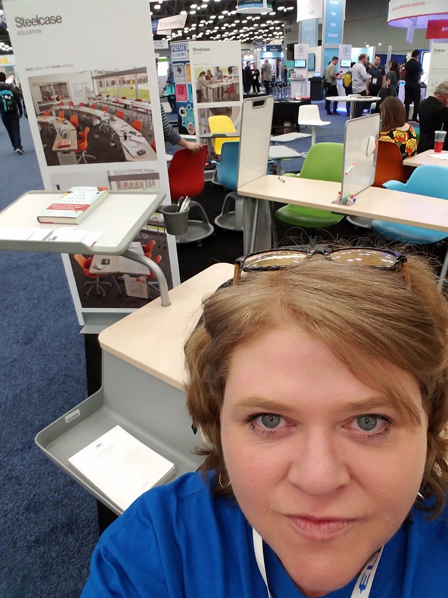 Awesome classroom furniture! I absolutely love the chair I'm sitting in! #tcea17 #steelcaseedu
