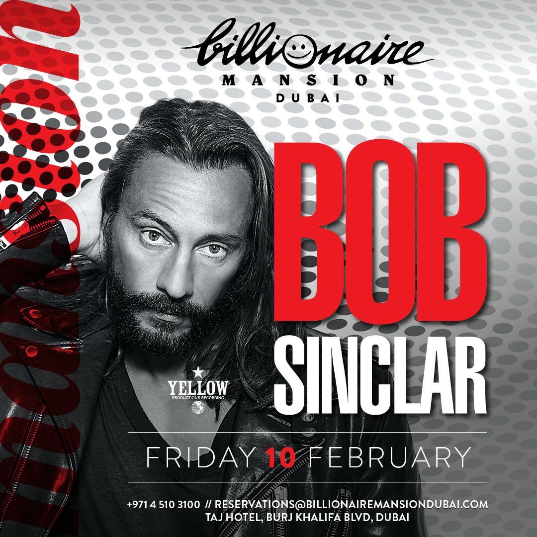 RobertoBuzzatti's tweet photo. One day to go crazy with Bob Sinclar for the first time at Billionaire Mansion! 💢🎶💢 #Dubai #Club #Friday10 #February #DontMissIt #Dance https://t.co/Bvh5L9MgQE