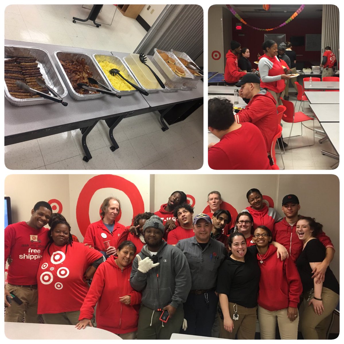 NicoleHRTarget's tweet photo. 🎼 The weather outside is frightful but the team at #T1083 is so delightful! #Blizzard2017 #BreakfastAtPalisades #WorkSomewhereYou❤ ❄️⛈☃️🥞🥓🍳 https://t.co/ItUSFPWxID