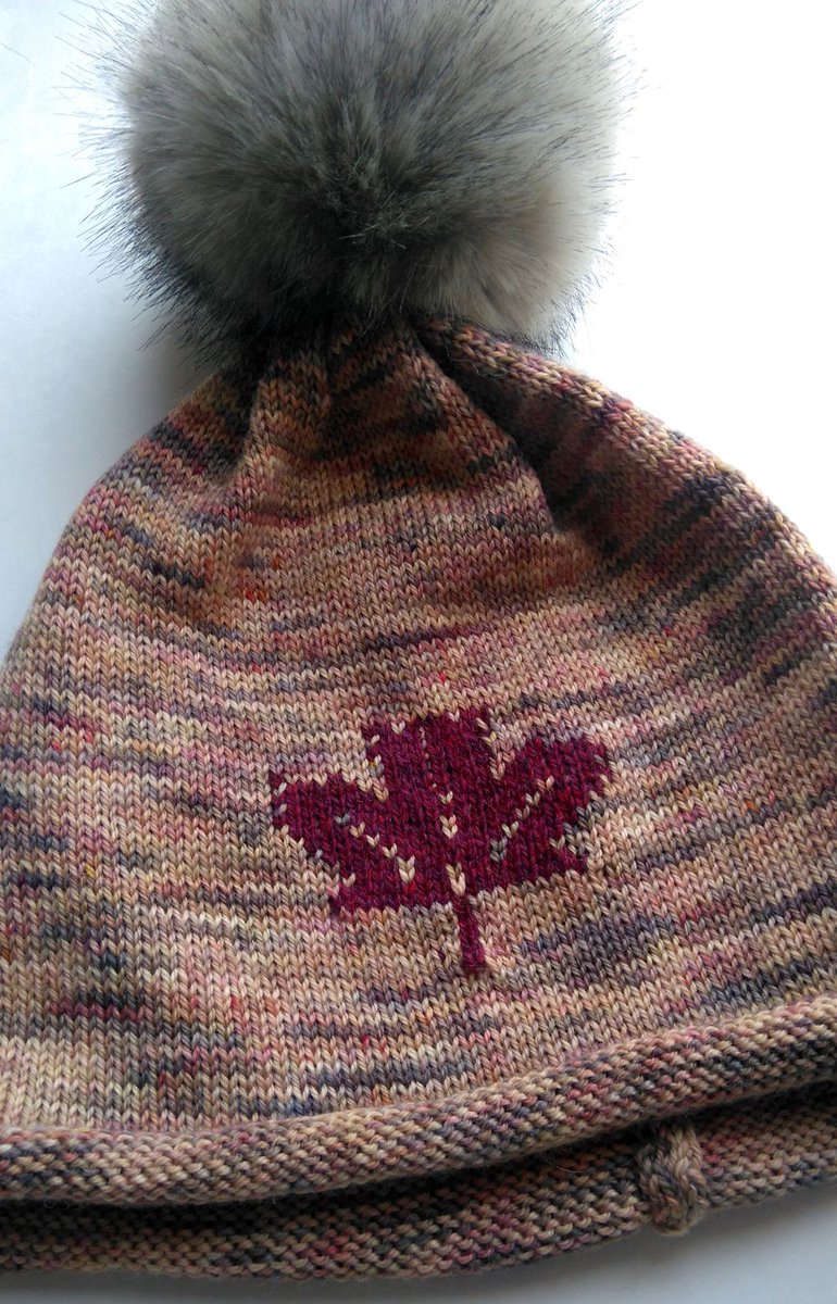 warm up! #ooak designer knitted hat : maple leaf by #oceanwindknits etsy.me/2lonqSZ via <a href="/Etsy/">Etsy</a>  #knit #wool #canada #hat #outdoors