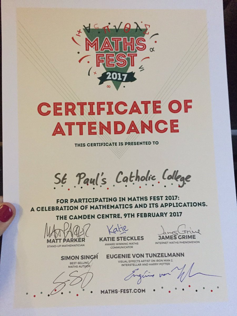 tashawidmer's tweet photo. Great day at MathsFest 2017. Simon.W came second in competition 😀@stpaulscatholic @runningstitch #mathsfest2017 https://t.co/tHAJU5ES1W