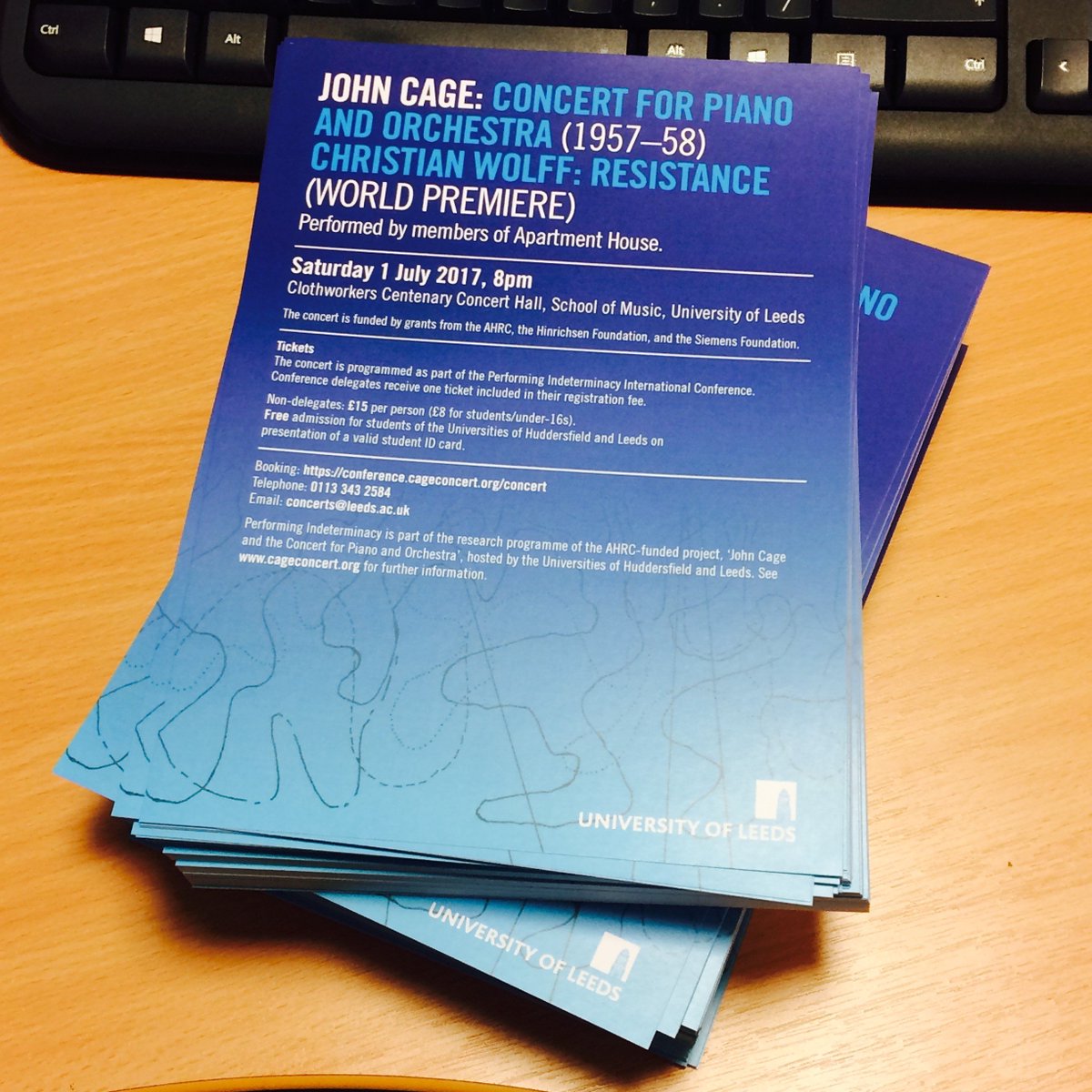 CageConcert's tweet photo. Our concert flyers have arrived and they look GREAT! 😍👌💯 https://t.co/o1KoCbutur @LeedsUniMusic @Hudds_Uni_Music https://t.co/RTjXkcHaVT