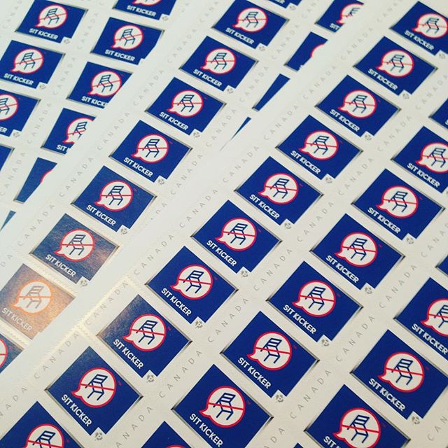 SitKicker's tweet photo. Our beautiful custom Sit Kicker stamps have arrived. @canadapostcorp #standing #kickthesit #behaviourchange #standingatwork https://t.co/P9hnRHyMv7