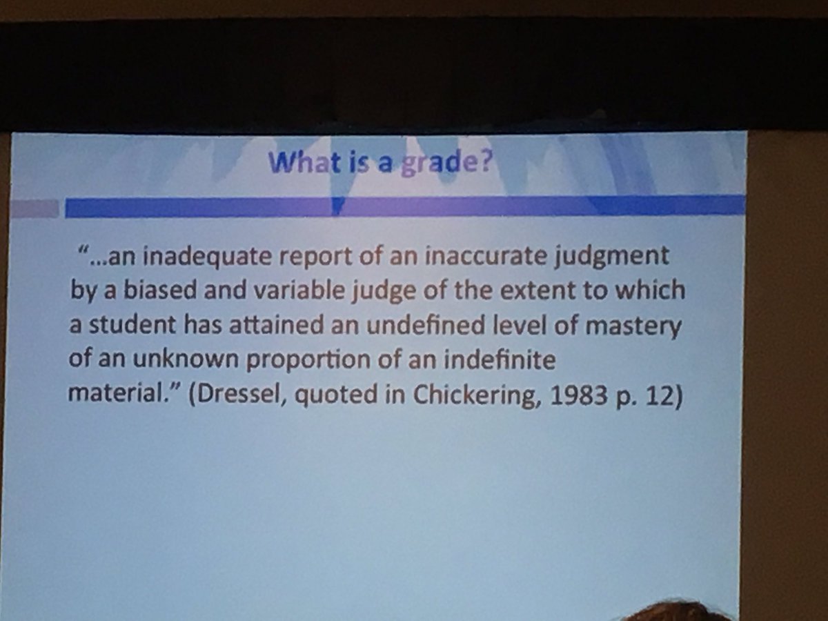 mcpsElemMath's tweet photo. What is a grade? 😳 #learnersconf @dylanwiliam @PerfMatters https://t.co/8TW2uGbfKq