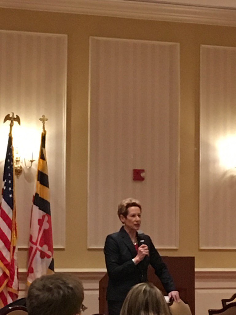 Dr. Karen Salmon, State Superintendent speaks on changes at MSDE at the Legislative Lunch in Annapolis.