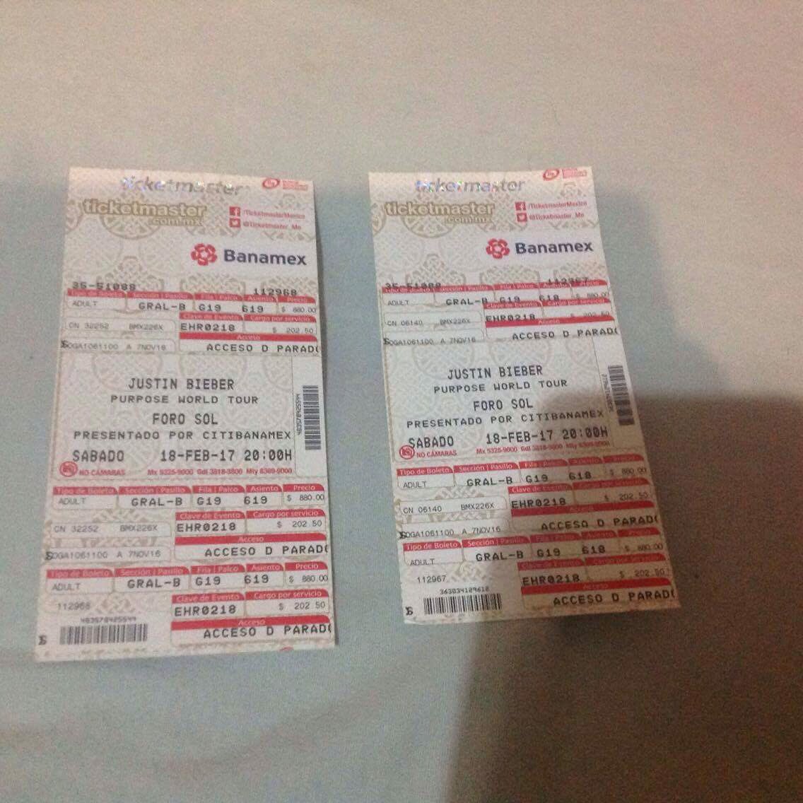 RoArell's tweet photo. Vendo boletos de justin bieber 18 de febrero https://t.co/sEaNpeD1At