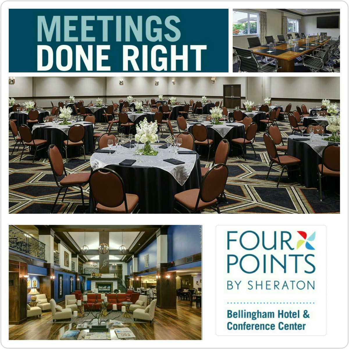 FourPointsEvent's tweet image. The Four Points by Sheraton Bellingham, including a 6,700-square-foot ballroom. Contact Kanami Fujita at 360-392-6540 #bellinghammeetings