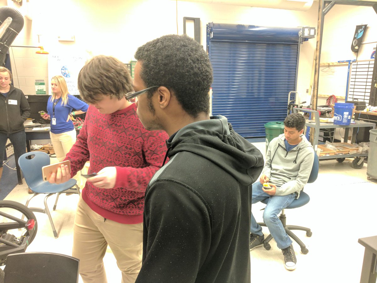 NCFalconFever's tweet photo. Thanks to Bicycles, Etc. for visiting our #GreenpowerUSA team! @HSVk12 https://t.co/4pAQKIXytc